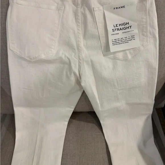 Frame Denim Le High Straight White Jeans - Picture 2 of 5